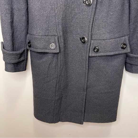 W118 by Walter Baker Grey Wool Trench Coat Size Small - Picture 4 of 15